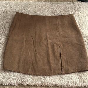 Brown Corduroy skirt size Large, brand new, never worn